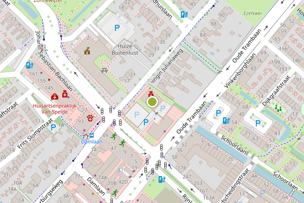 Ambulance-melding op Koningin Julianaweg, Leidschendam op 30 juli, kaart-overzicht