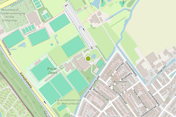 Ambulance-melding op Dr. Mansveltkade, Wassenaar op 30 juli, kaart-overzicht