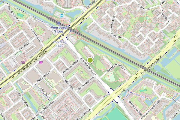 Ambulance-melding op Sint Martinuslaan, Voorburg op 30 juli, kaart-overzicht