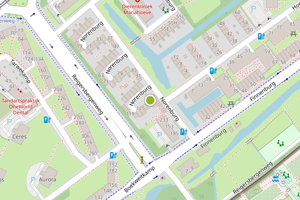 Ambulance-melding op Norenburg, Den Haag op 30 juli, kaart-overzicht