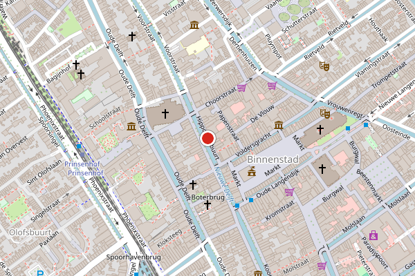 Brandweer-melding op Hippolytusbuurt, Delft op 30 juli, kaart-overzicht