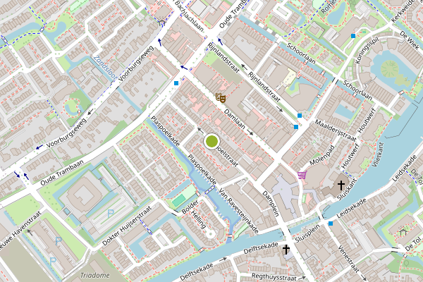 Ambulance-melding op Plaspoelstraat, Leidschendam op 30 juli, kaart-overzicht