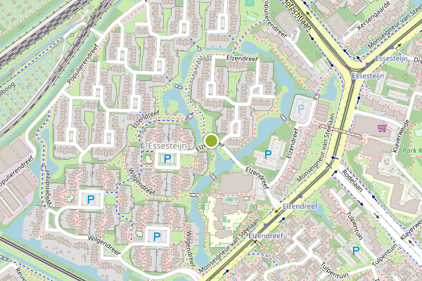 Ambulance-melding op Elzendreef, Voorburg op 30 juli, kaart-overzicht