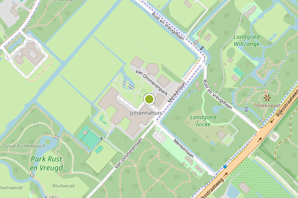 Ambulance-melding op Van Ommerenpark, Wassenaar op 30 juli, kaart-overzicht