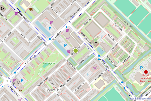 Ambulance-melding op Nevenstede, Den Haag op 30 juli, kaart-overzicht