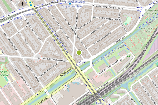 Ambulance-melding op Johannes Camphuijsstraat, Den Haag op 30 juli, kaart-overzicht