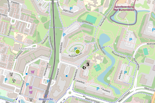 Ambulance-melding op Kadoelerbos, Zoetermeer op 30 juli, kaart-overzicht