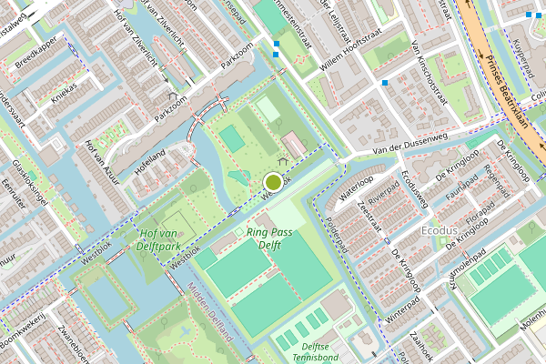 Ambulance-melding op Westblok, Delft op 31 juli, kaart-overzicht