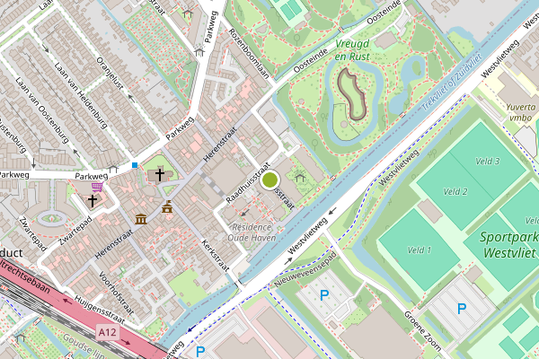 Ambulance-melding op Sionsstraat, Voorburg op 31 juli, kaart-overzicht
