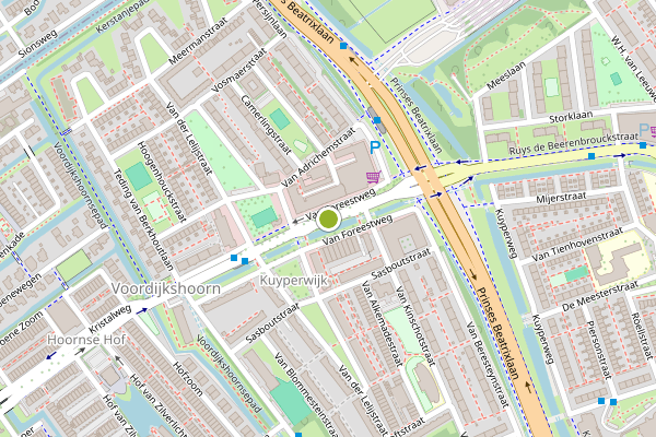Ambulance-melding op Van Foreestweg, Delft op 18 mei, kaart-overzicht