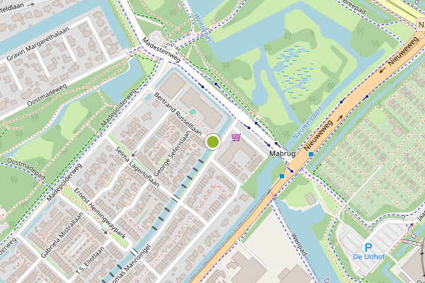 Ambulance-melding op Bertrand Russelllaan, Den Haag op 18 mei, kaart-overzicht