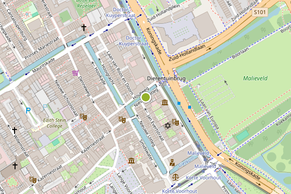 Ambulance-melding op Nieuwe Uitleg, Den Haag op 31 juli, kaart-overzicht