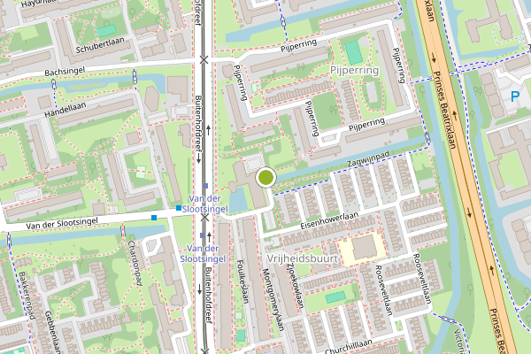 Ambulance-melding op Zagwijnpad, Delft op 31 juli, kaart-overzicht
