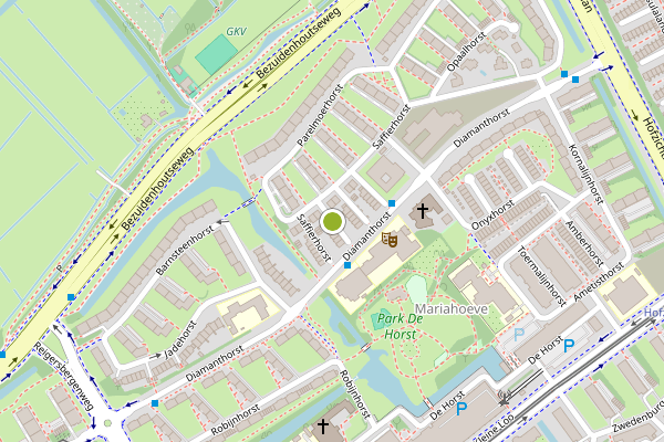 Ambulance-melding op Saffierhorst, Den Haag op 31 juli, kaart-overzicht