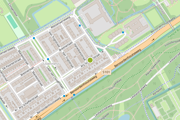 Ambulance-melding op Ary Schefferstraat, Den Haag op 31 juli, kaart-overzicht