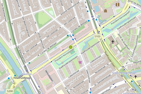 Ambulance-melding op President Kennedylaan, Den Haag op 31 juli, kaart-overzicht