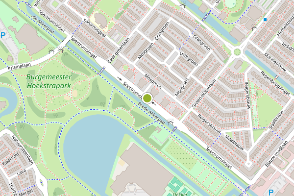 Ambulance-melding op Spectrumsingel, Zoetermeer op 18 mei, kaart-overzicht