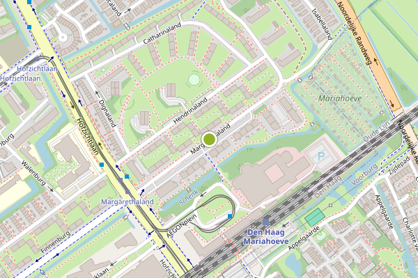 Ambulance-melding op Margarethaland, Den Haag op 31 juli, kaart-overzicht