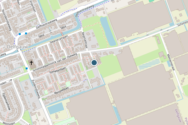 Ambulance + Politie samen ter plaatse op Hildelaan, Delfgauw op 31 juli, kaart-overzicht nieuws-bericht