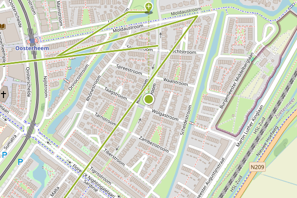 Ambulance-melding op Rijnstroom, Zoetermeer op 18 mei, kaart-overzicht