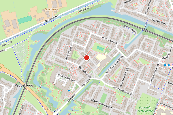 Brandweer-melding op Rene Clairstrook, Zoetermeer op 31 juli, kaart-overzicht
