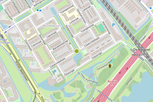 Ambulance-melding op Clavecimbellaan, Rijswijk op 31 juli, kaart-overzicht