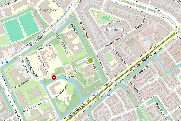 Ambulance-melding op Kiwistraat, Den Haag op 31 juli, kaart-overzicht