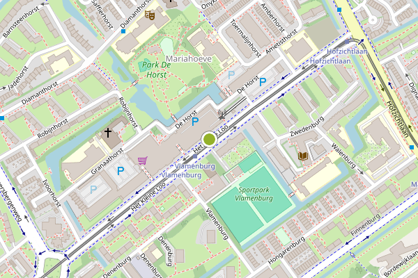Ambulance-melding op Het Kleine Loo, Den Haag op 31 juli, kaart-overzicht