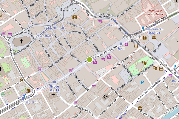 Ambulance-melding op GROTE MARKTSTRAAT, Den Haag op 31 juli, kaart-overzicht
