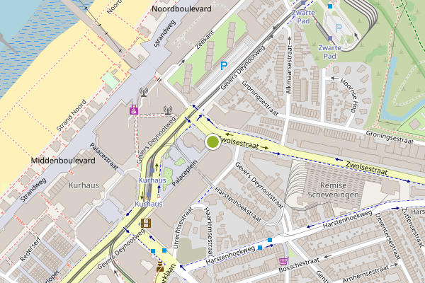 Ambulance-melding op Palaceplein, Den Haag op 1 augustus, kaart-overzicht