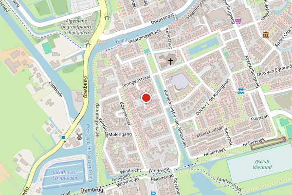 Brandweer-melding op Meidoornstraat, Schipluiden op 1 augustus, kaart-overzicht