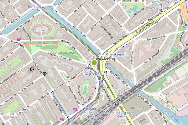 Ambulance-melding op Rijswijkseplein, Den Haag op 1 augustus, kaart-overzicht