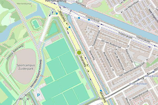 Ambulance-melding op Moerweg, Den Haag op 18 mei, kaart-overzicht