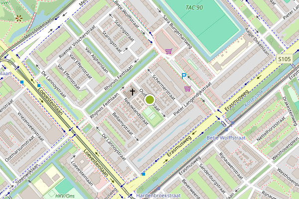 Ambulance-melding op Oudaenstraat, Den Haag op 18 mei, kaart-overzicht