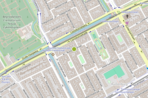 Ambulance-melding op Bussumsestraat, Den Haag op 18 mei, kaart-overzicht