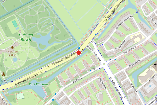 Brandweer-melding op Bezuidenhoutseweg, Den Haag op 18 mei, kaart-overzicht