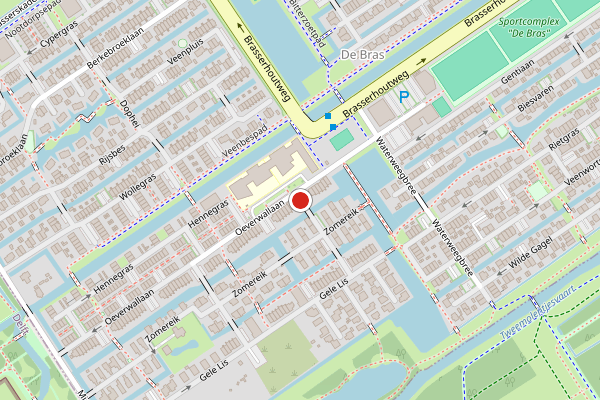 Brandweer-melding op Zomereik, Den Haag op 1 augustus, kaart-overzicht