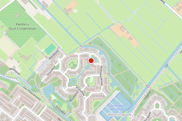 Brandweer-melding op Maalsteenkreek, Wassenaar op 1 augustus, kaart-overzicht