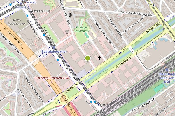 Ambulance-melding op Carolina van Nassaustraat, Den Haag op 1 augustus, kaart-overzicht