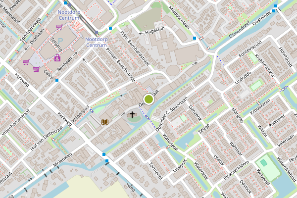 Ambulance-melding op Dorpsstraat, Nootdorp op 1 augustus, kaart-overzicht