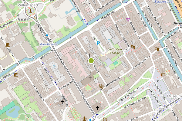 Ambulance-melding op Willemstraat, Den Haag op 1 augustus, kaart-overzicht