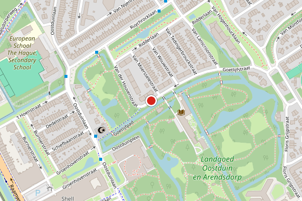 Brandweer-melding op Goetlijfstraat, Den Haag op 1 augustus, kaart-overzicht