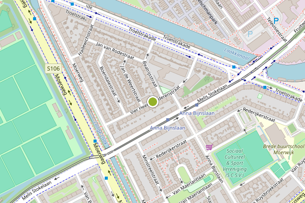 Ambulance-melding op Vier Heemskinderenstraat, Den Haag op 1 augustus, kaart-overzicht