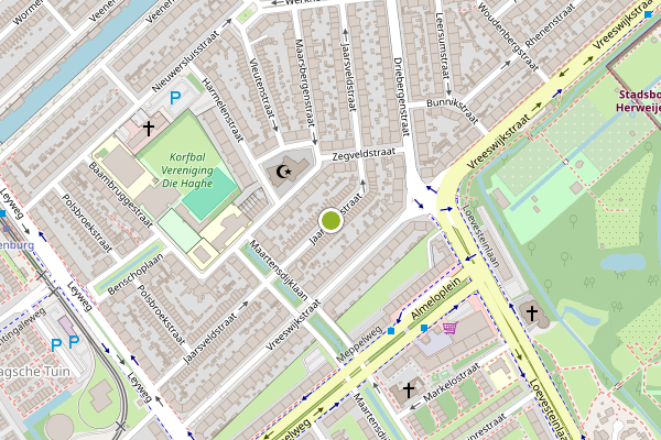 Ambulance-melding op Jaarsveldstraat, Den Haag op 1 augustus, kaart-overzicht