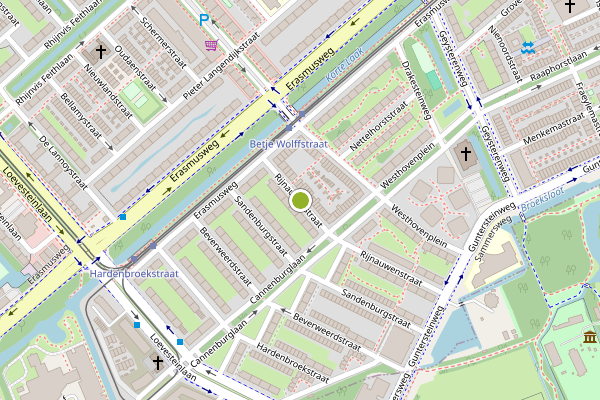 Ambulance-melding op Rijnauwenstraat, Den Haag op 1 augustus, kaart-overzicht