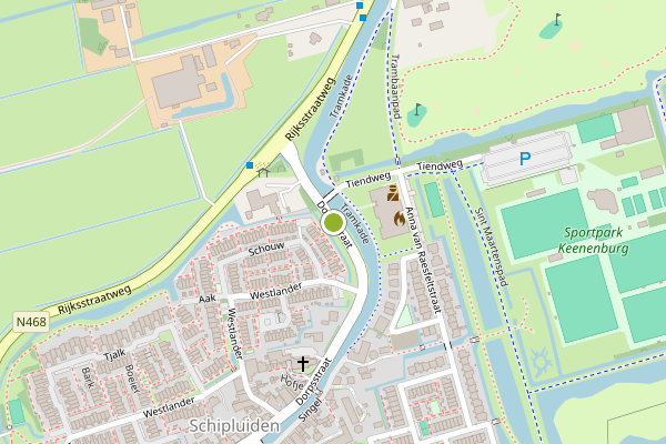 Ambulance-melding op Dorpsstraat, Schipluiden op 19 mei, kaart-overzicht