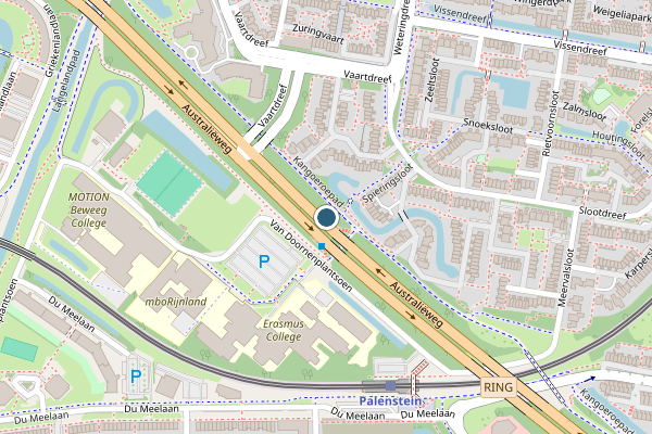 Politie-melding op Australieweg, Zoetermeer op 1 augustus, kaart-overzicht