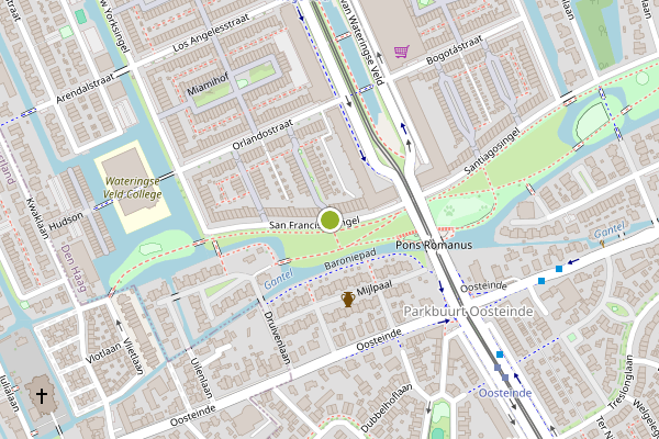 Ambulance-melding op Charlestonplantsoen, Den Haag op 1 augustus, kaart-overzicht
