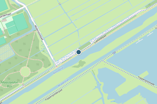 Politie-melding op Trekkadepad, Maasland op 1 augustus, kaart-overzicht