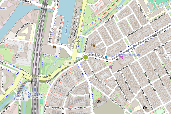 Ambulance-melding op Hildebrandstraat, Den Haag op 1 augustus, kaart-overzicht